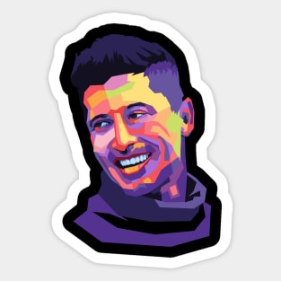 Lewandowski pop art Sticker